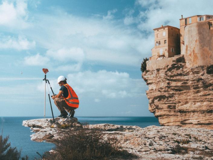 Relevé des falaises de Bonifacio - Helix et le BRGM